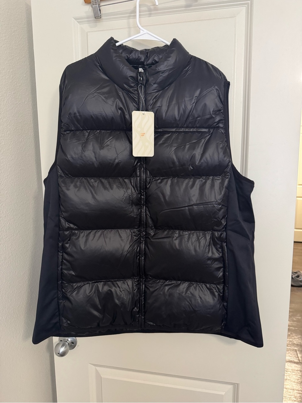 Fabletics Black Packable Puffer Vest with Tag
